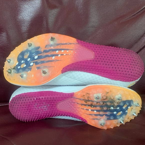 New Balance SD100v4 Track & Field Sprint Racing Spike White & Apricot; Size 5 - Picture 11 of 13
